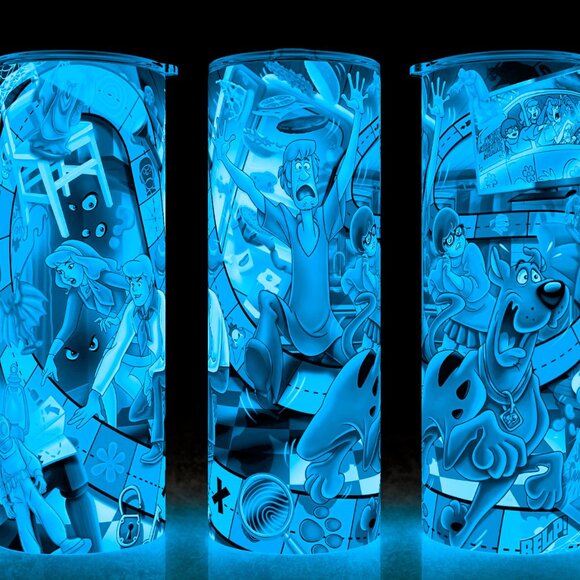 Glow in Dark Scooby Doo and Shaggy Fast Food Frenzy Cartoon Cup Mug Tumbler 20oz - Picture 1 of 4